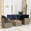 VidaXL Garden Lounge Set with Cushions 6 Pcs, Patio Sofas, Furniture Set, Outdoor Terrace Furniture, Grey 3256460