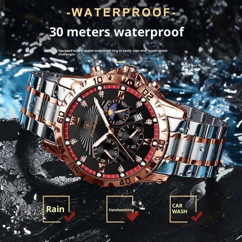 Top Brand Multifunctional Quartz Men's Watch Fashion Luminous Watch Men