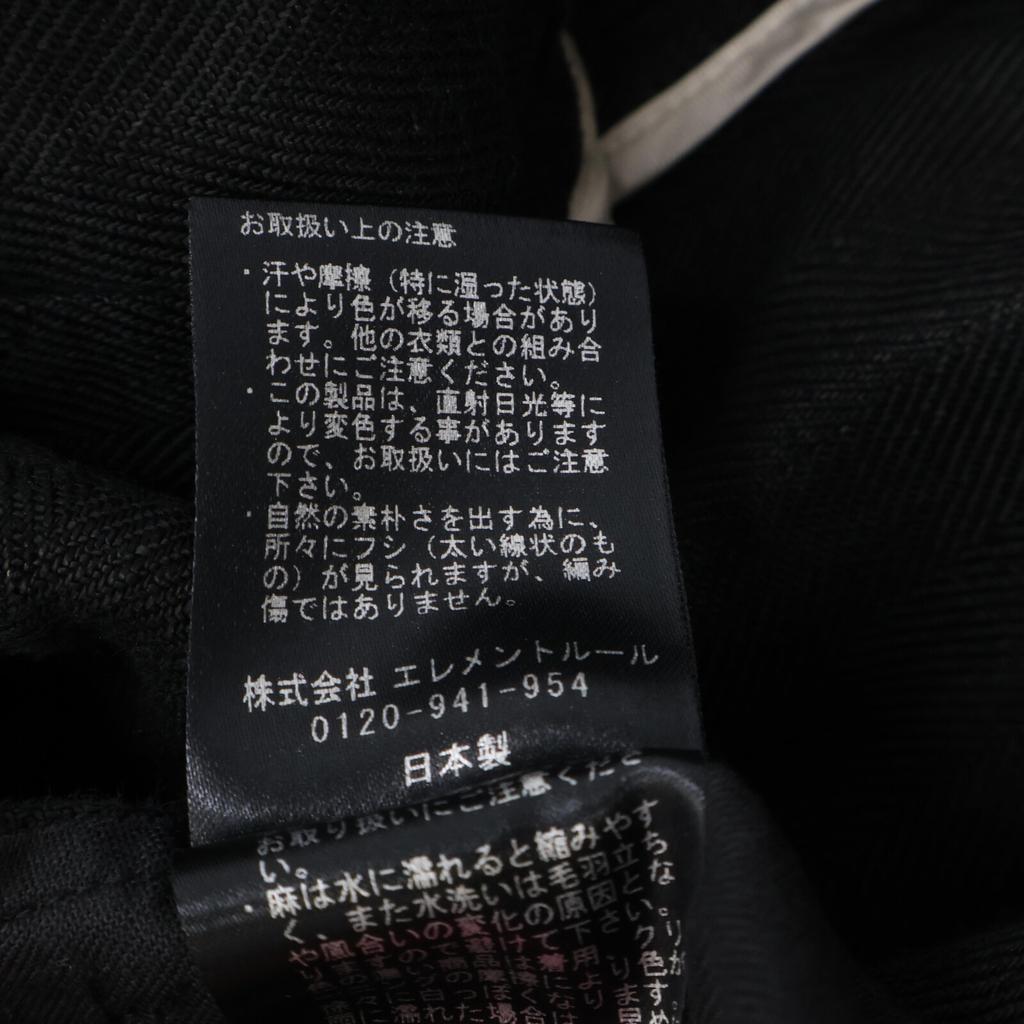 chaos CH007016ER Black Linen Double Breasted 4B Tailored Jacket Jacket F blackUsed