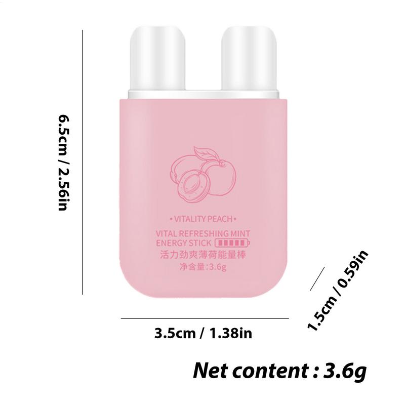 1PC Double Hole Energizing Energy Bar Aromatherapy Nasal Inhaler Energy Vapors Stick Aromatherapy Stick Stimulating Scent