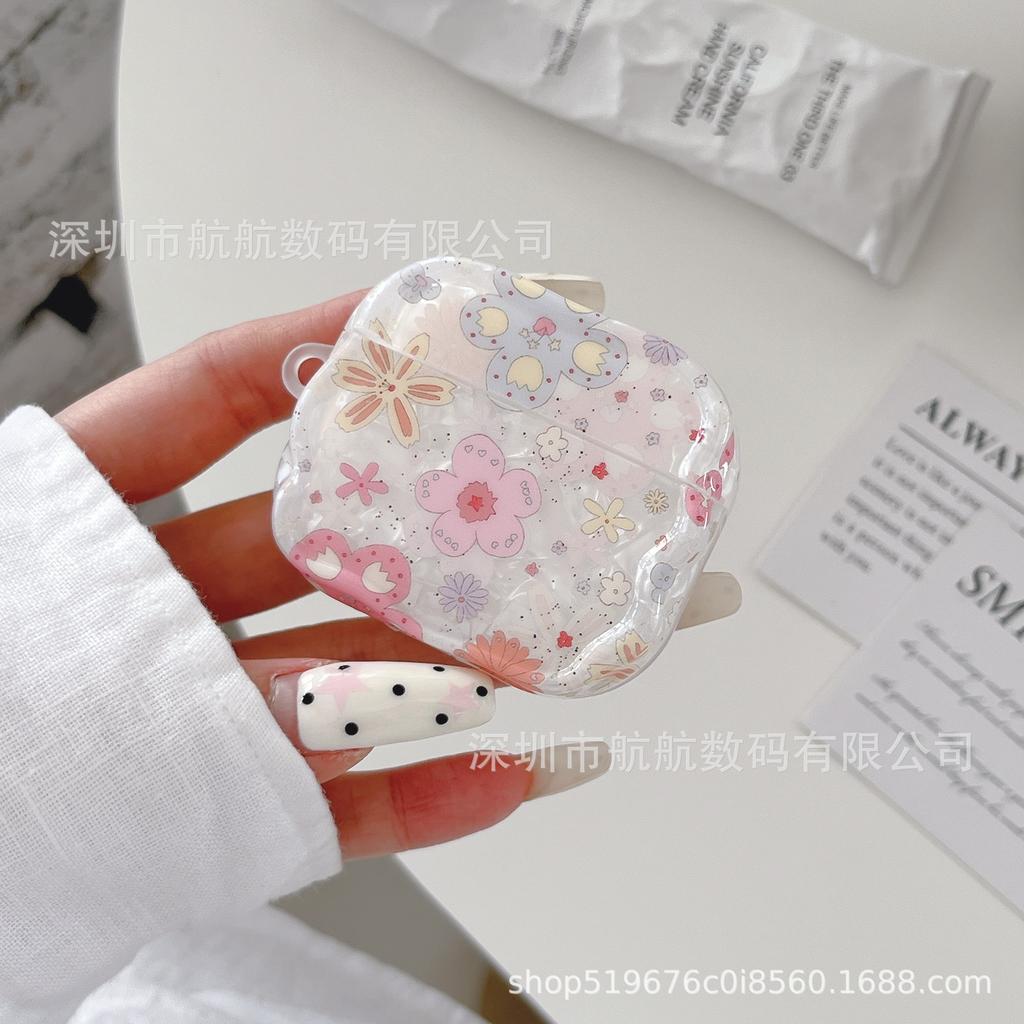 ins small clear three-dimensional flower is suitable for AirPods1/1/1 Apple earphone case pro1 protective case 1/1 generation