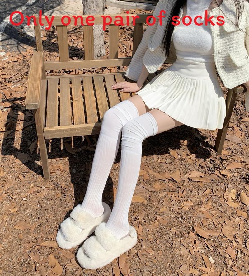 Girl Over Knee Socks With Thickened Acrylic Material For Winter Warmth And Casual Style
