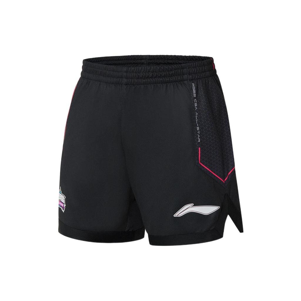 Li Ning CBA Series Professional Basketball Shorts Solid Color Men shorts Black AAPS153-2