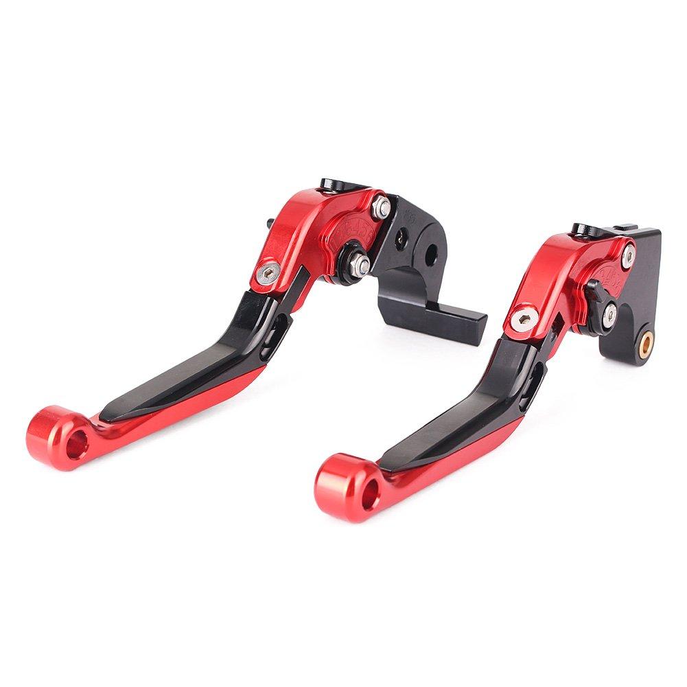 Mallofusa Motorcycle Brake Clutch Lever Set Adjuster Retractable Telescopic 6 Level Adjustment Genuine Replacement
