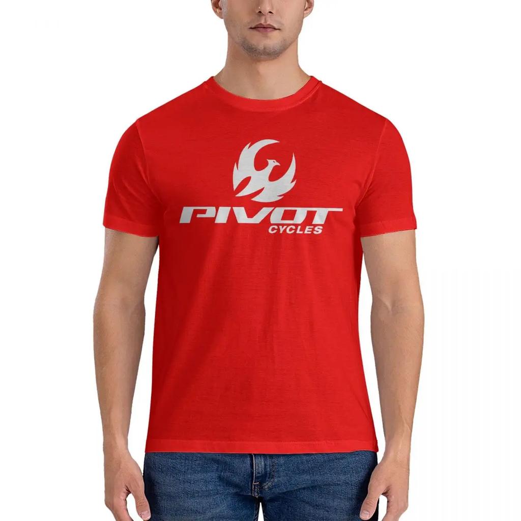Neue Mode Schwergewicht Pivot Cycles Herren T-Shirt Fahrrad Cooles T-Shirt Kurzarm Rundhals T-Shirts 100% Baumwolle Geschenkidee Tops