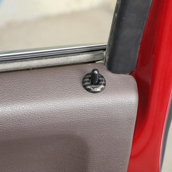 4x Carbon Fiber Door Lock Ring Decor Cover Trim Bezels For Ford F150 F-150 2015+