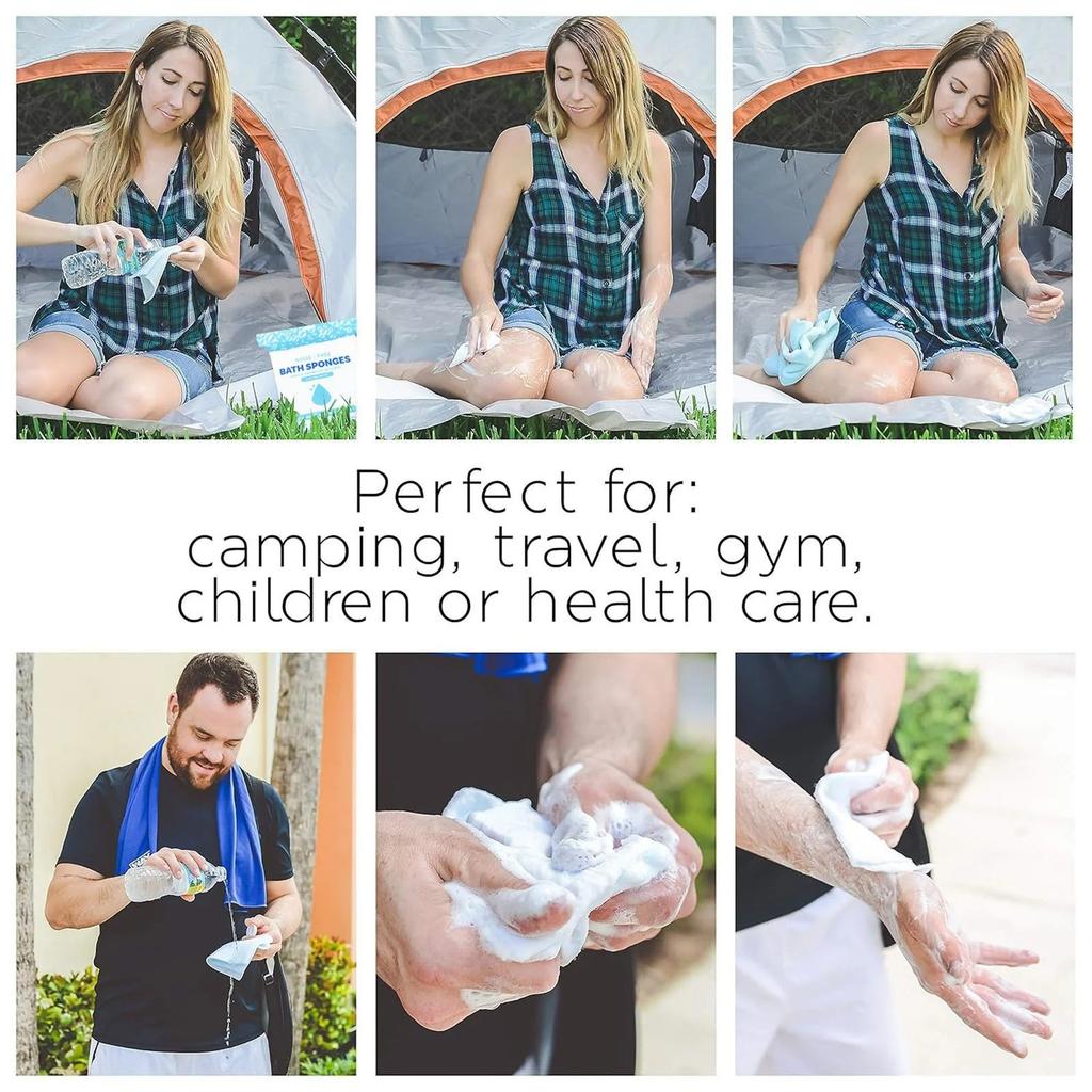 Fuktighetskrem Engangs Badehåndkle Integrert Dusj Våt Skum Håndkle