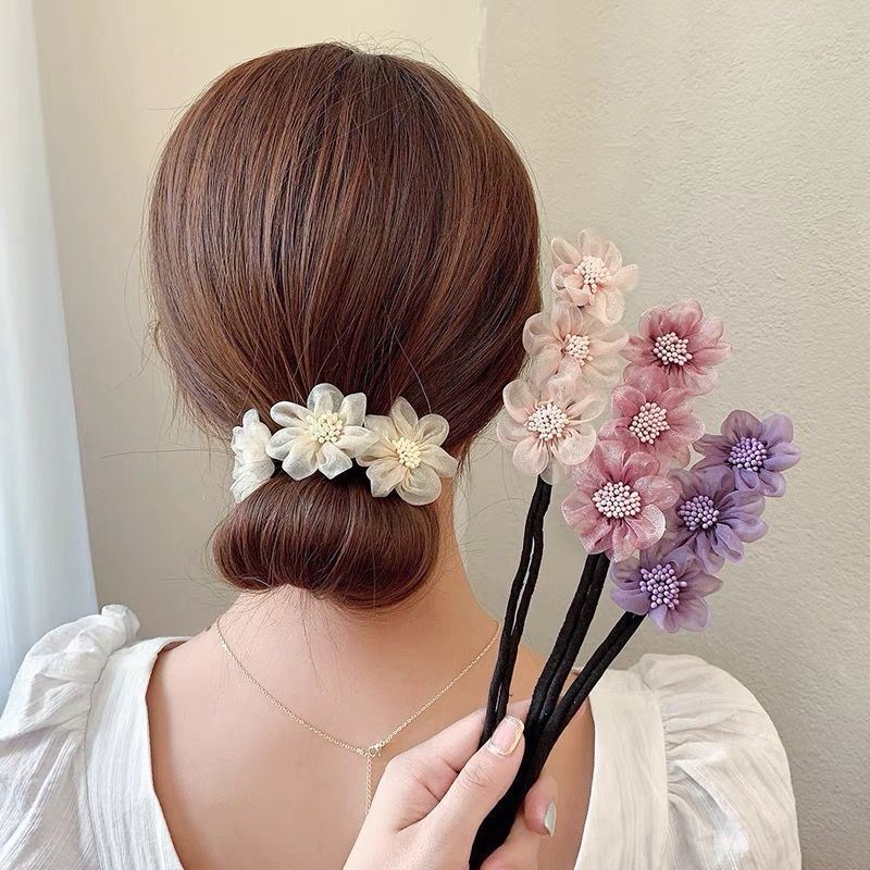 

Корейский стиль Женский Fuffy Hair Curler Простой Цветочный Биглер