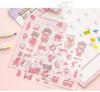 4 Sheets/Set Washi Paper Sticker Kawaii Scrapbooking Daily Material Planner Stickers for Student Kids DIY Decoration