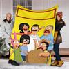 Bob's Burgers Theme Printed Blanket - Perfect for Couch, Bed, Travel & Outdoor Use | Machine Washable, Cozy & Durable.