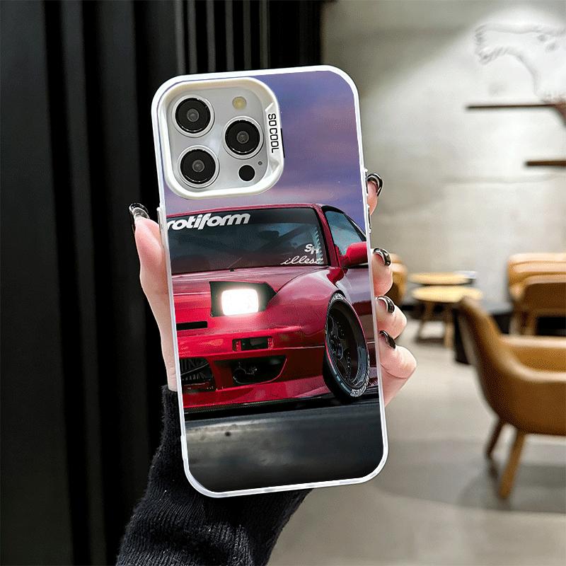 Japan JDM Sports Cars Theme Soft Phone Case for iPhone 15 16 17 Pro Max 17Air 16E 14 Plus 13 12 Mini Shockproof Cover Back Shell