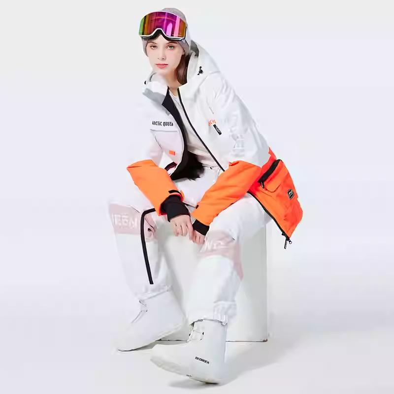Unisex Couple's Korean Style Ski Suit Set: Warm, Thick Jacket and Pants for Snowboarding & Alpine Skiing