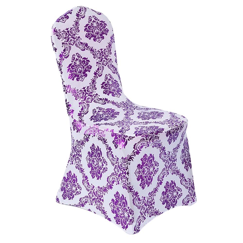 Removable Decorative Slipcovers Bronzing Gold Elastic Chair Cover Decor Chair Covers  Wedding