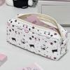 Hellokitty Canvas Pencil Case With Large Capacity For School And Office Use