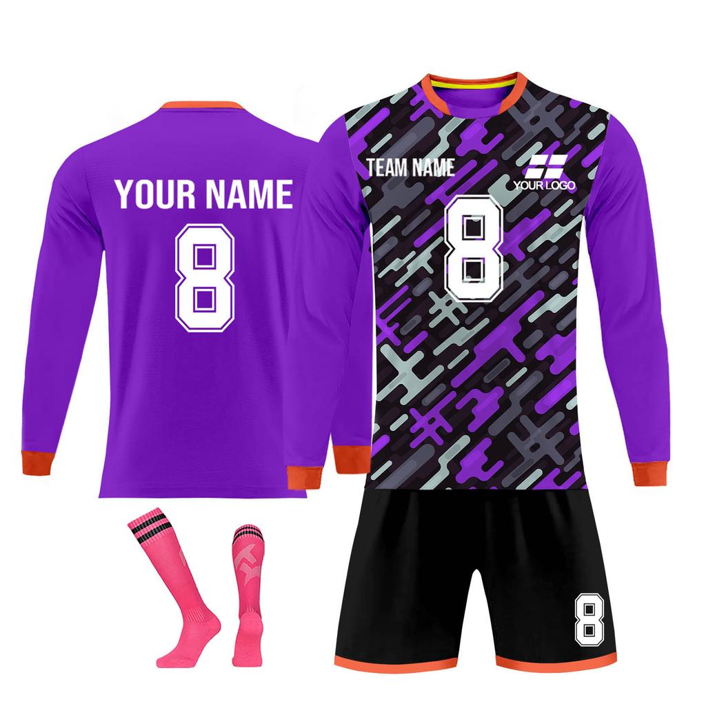 Kit de camisas personalizadas masculinas meninas com número de nome camisas de futebol personalizadas para meninos terno de treinamento