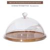 Round Dessert Tray with Transparent Lid - Fruit Tasting Display Cover