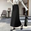 Fluffy Thickened A-Line Wool Skirt for Women - Autumn/Winter 2025, Slimming Mid-Length for Pear Shapes