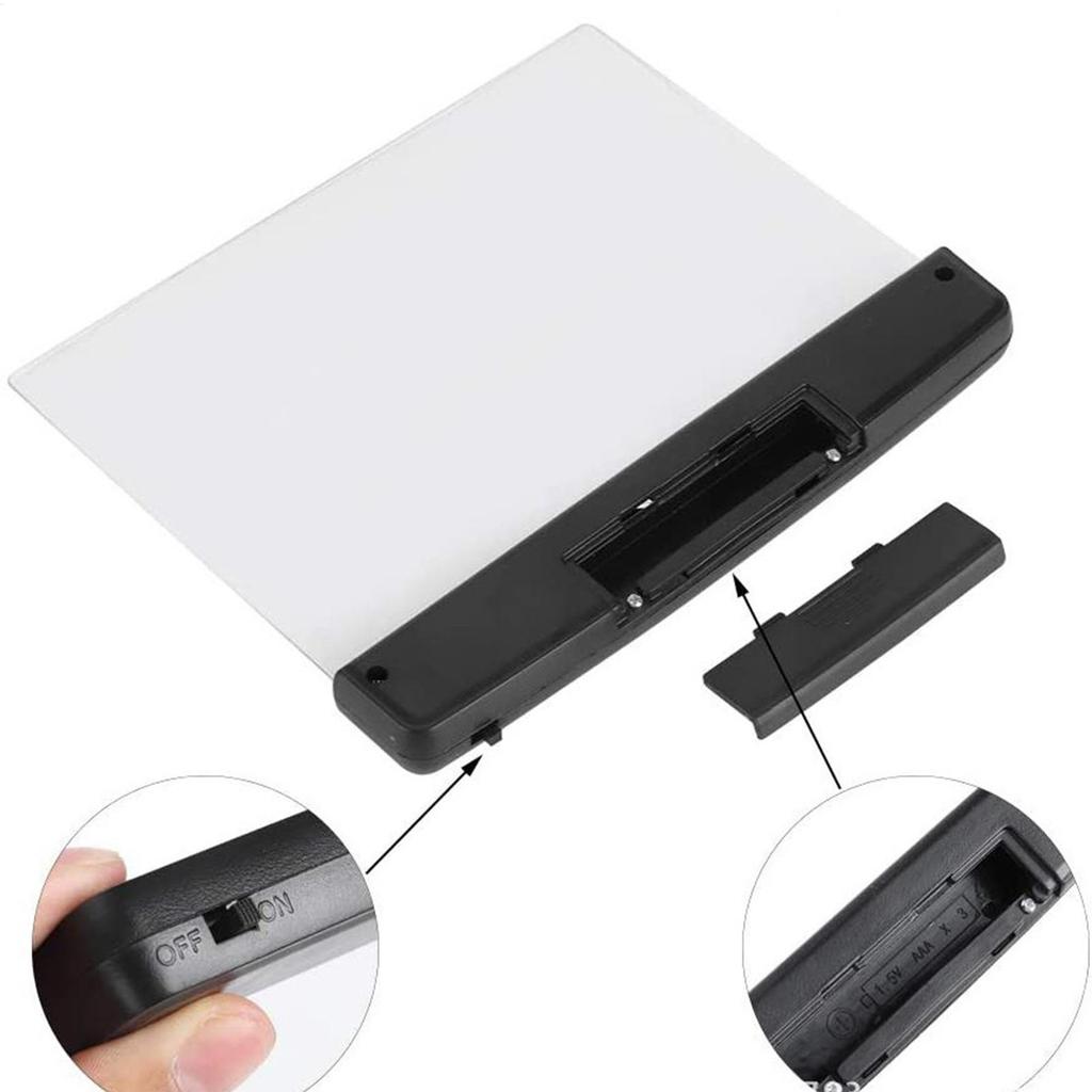 LED Flat Plate Reading Light Ultra-thin Eye Protection Creative Portable Study Tools High-definition Mirror Night Book Lights