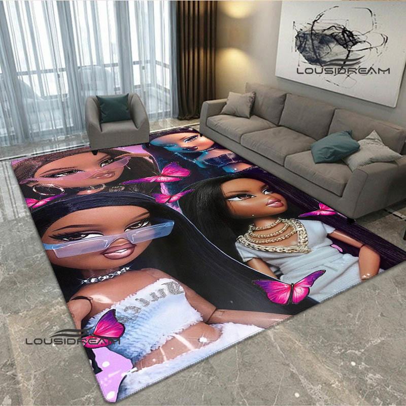 Bratz kawaii printed carpet Non-slip carpet outdoor carpets area rug Home bedroom decor rug for bedroom birthday gift