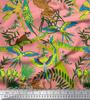 Soimoi Japan Crepe Satin Fabric Branches,Parrot & Leopard Jungle Print Fabric by the metre 42 Inch