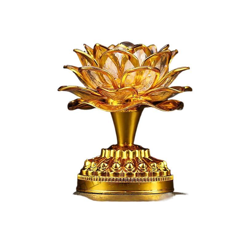 Seven-Color Lotus Bodhisattva Plug-in Offering Lamp for Buddha Hall, Year of the Horse.