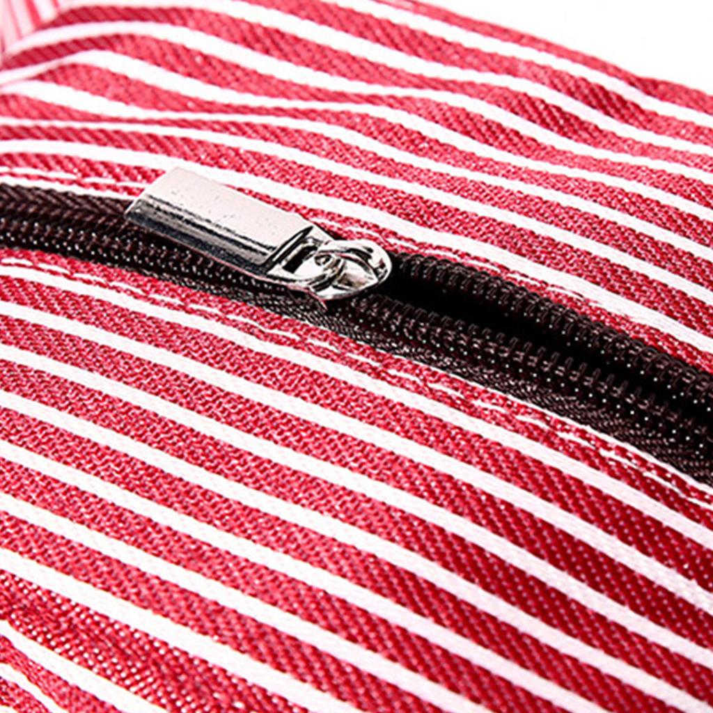 Matboksveske Bærbar Stor Kapasitet Sammenleggbar Isolert Piknikveske for Reise Arbeid Rød Stripete