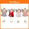 Christmas Angel Decor Silver Wings Fabric Ornament For Festive Tree Scene