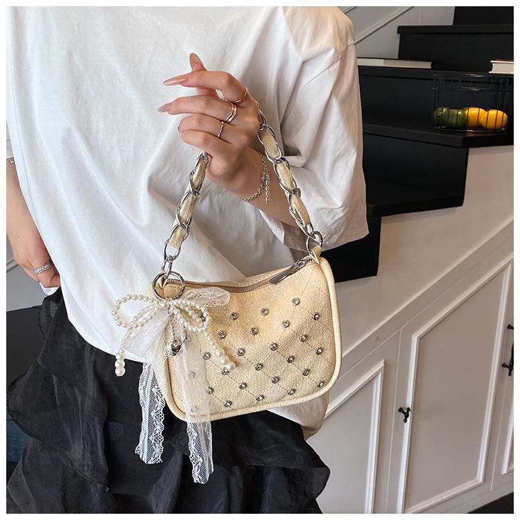 Spring and Summer New Bag Chain Bag Sweet and Cute Underarm Bag Fashionable Shoulder Messenger Bag Women