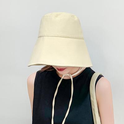 Latest Korean Style Fisherman Hat with Split Back for Women Outdoor Activities Panama Hat Ladies Sun Protection Bucket Hat