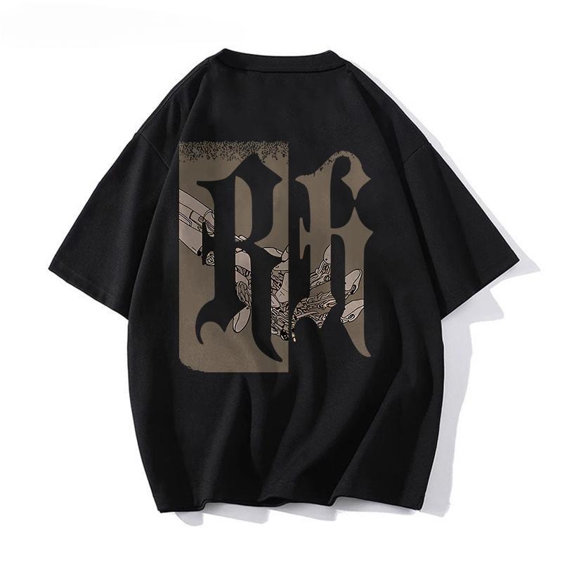 Kurzarm-T-Shirt, Für Männer und Frauen, Vintage Amerikanischer Druck, Groß, Herren-T-Shirt