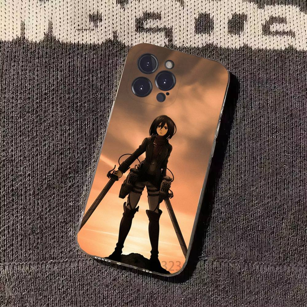 Attack On T-Titan Mikasa Phone Cases For iPhone 17 16 15 14 13 12 11 Pro Max Plus Luxury Camera Protection Plastic