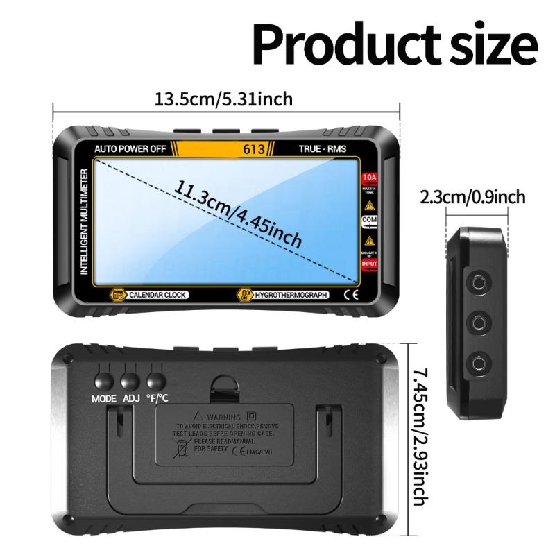 Current Tester 4000 Count Multimeter Multi Tester with Backlit Temperature Humidity Measuring