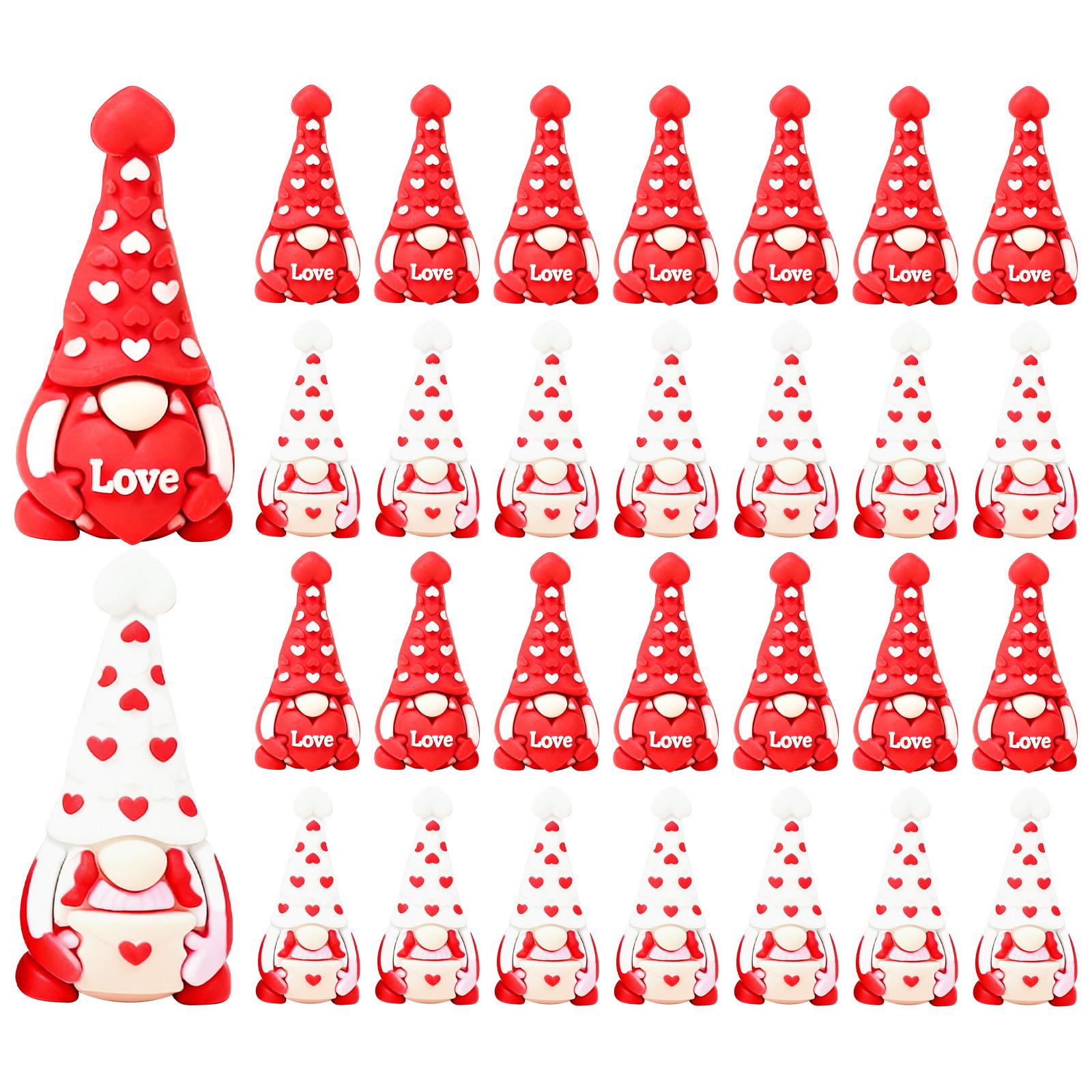 

Valentine s Day Gnomes Figurines Dwarf Statue Gifts For Anniversary Wedding Party Favors Valentine Tiered Tray Table Display Cake Decor Hide And Seek One Size
