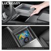 LUCKEASY for Tesla Model Y Juniper/Model YL 2025 2026 Center Console Storage Box Transparent Double-layer Car Tray Accessories