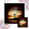 New Arrival 5D DIY Full Circle Diamond Painting "Cross" Embroidery Cross Stitch Home Decor Gift