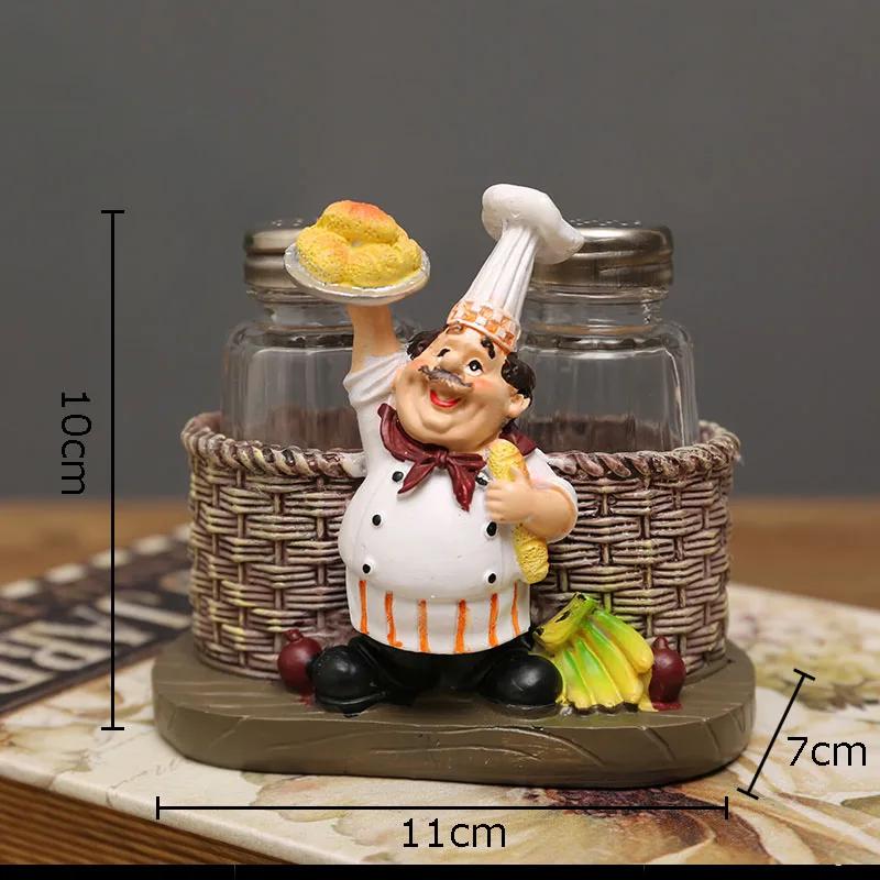 Bearded Chefs Creative Figures Statue Desk Decoration Professional Chef Character Resin Sculpture Ornaments Modern Home Decor