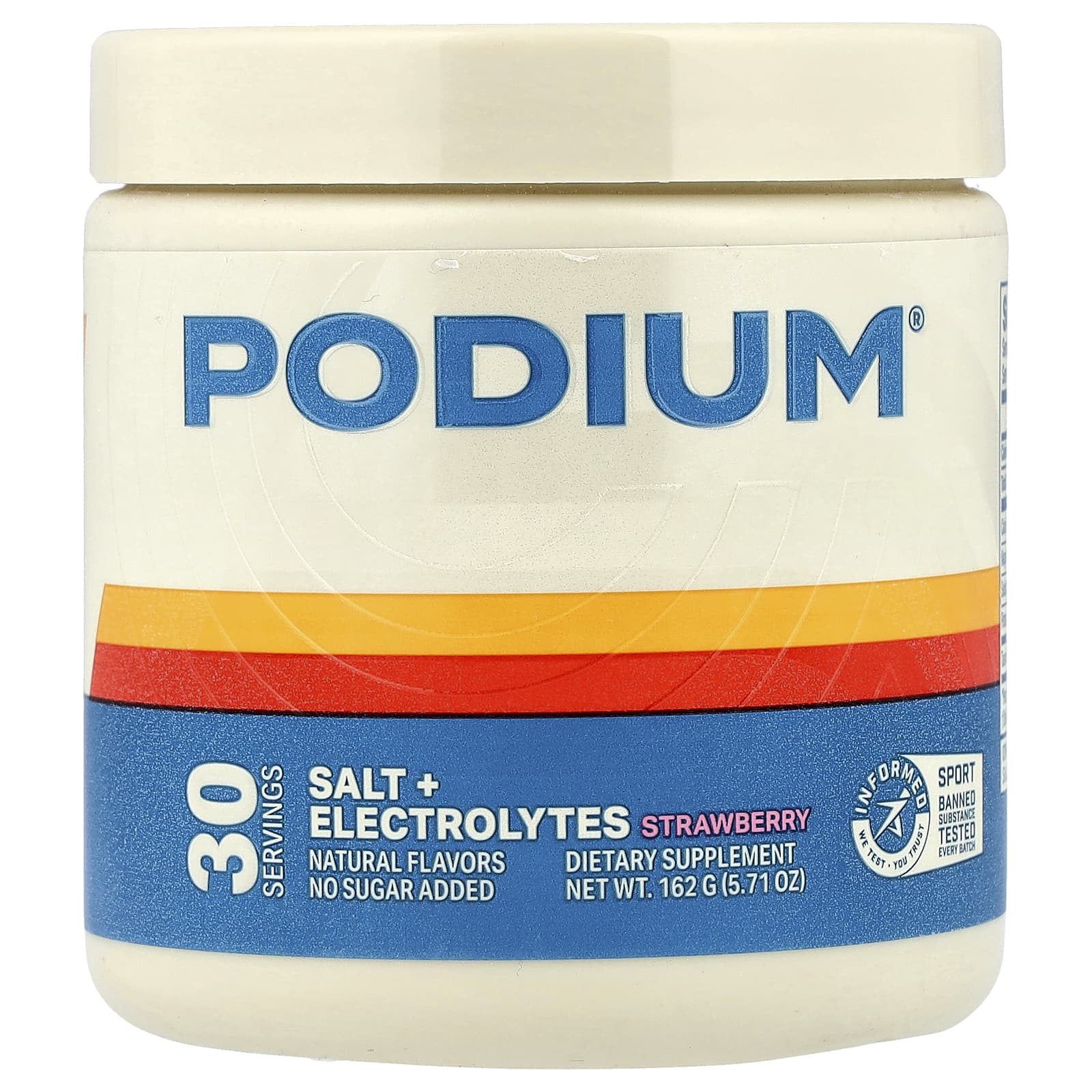 

Podium Nutrition, Salt + Electrolytes, Strawberry, 5.71 oz (162 g)