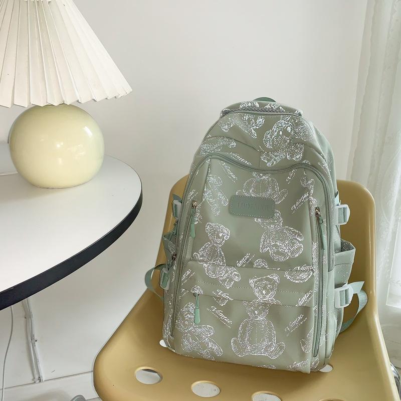 

School bag female junior high school students simple large-capacity backpack new Korean version cute graffiti primary school backpack