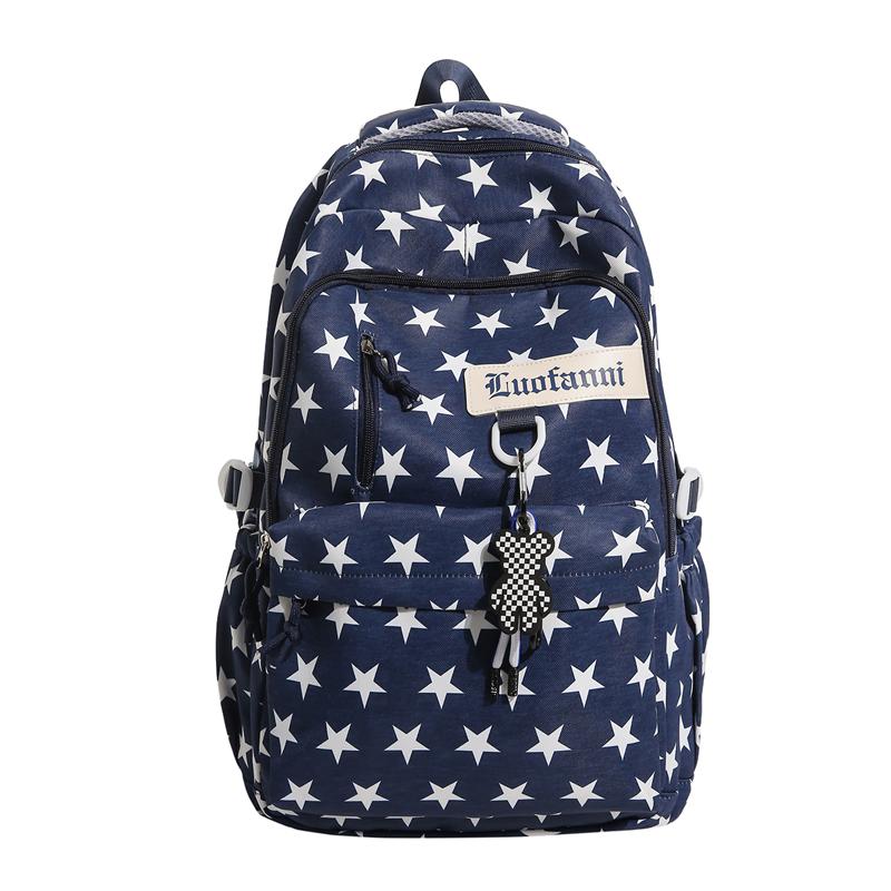 College Style Student Schoolbag Star Printed Large Capacity Backpack