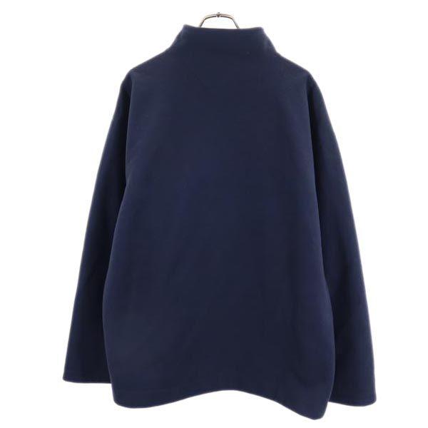 Tommy Hilfiger 90s Old Logo Embroidery Fleece Jacket L Navy Pullover Men's Used