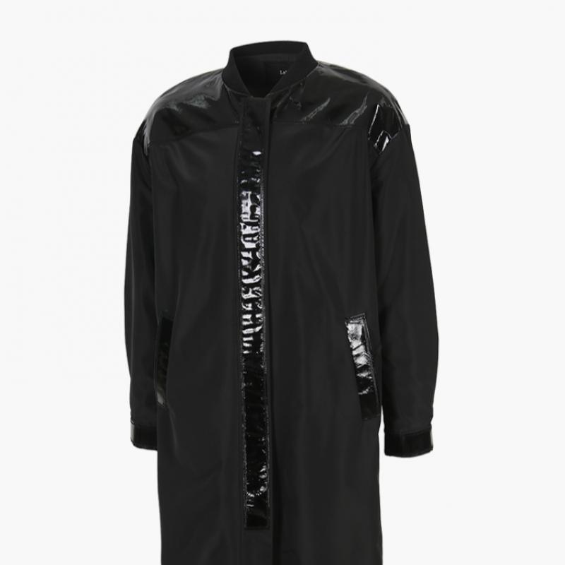 La Belle Shinyoung Fur Women Leather Combination Long Coat Sy104ct