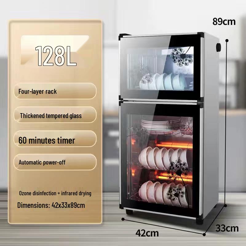 Compact Vertical Dish Drying Cabinet for Tableware and Utensils