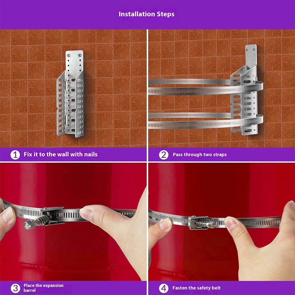 Water Heater Expanon Tank Mounting Expanon Bracket with 2 Water Material, Suitable Indoor, Outdoor, Gardening