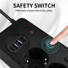 Independent Switch Control 5-Outlet Power Strip with 2 Type-C & 2 USB Ports, Overload Protection