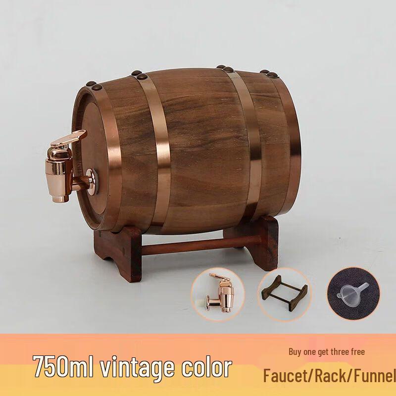 Винтажная декоративная дубовая винная бочка