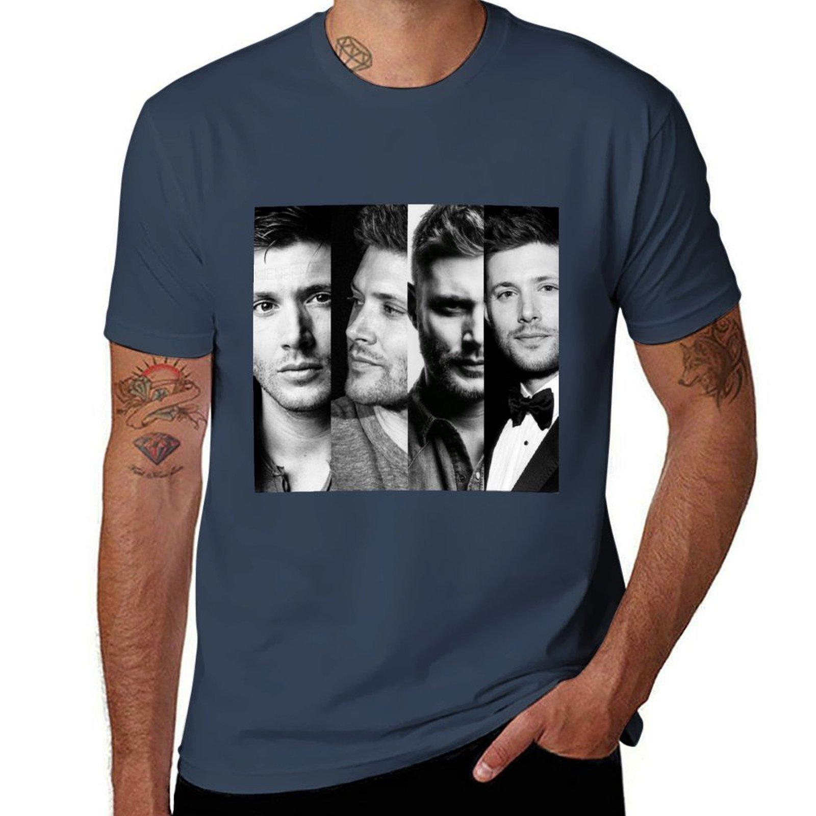 Jensen Ackles TShirt Vintage Style Printed Top S