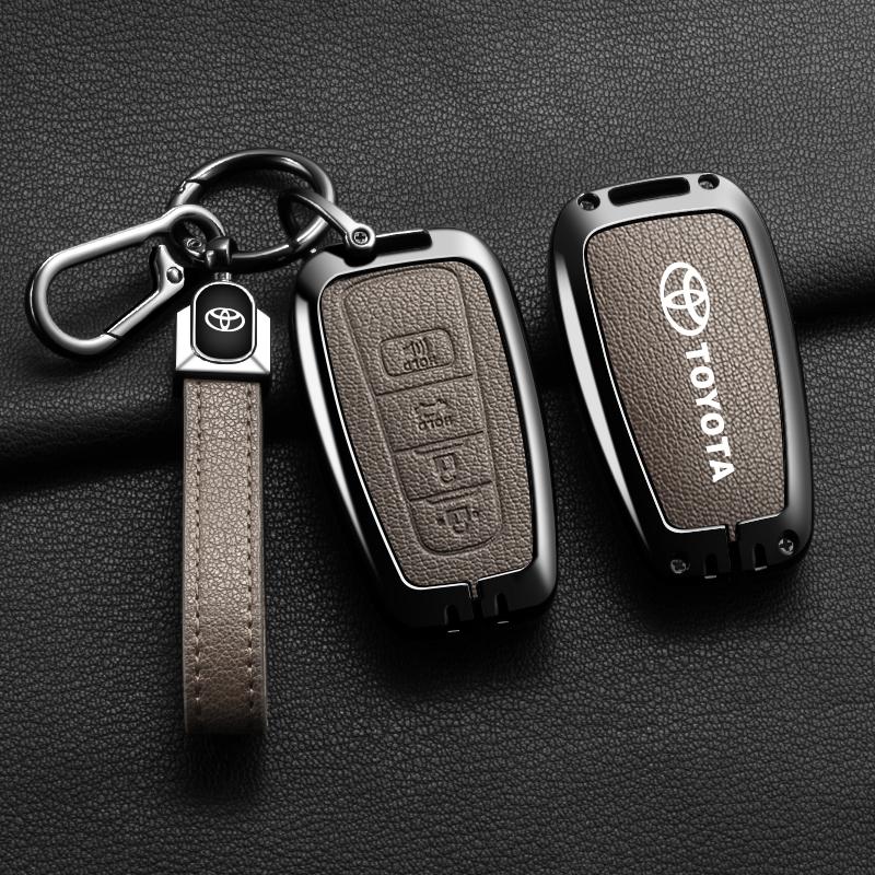 Car Key Case Cover Protector Shell Bag for Toyota Camry Avalon C-HR Prius Corolla GT86 Highlander RAV4 4Runner Prado 2018-2024