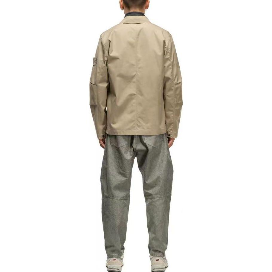 STONE ISLAND Giacca con Toppa Bussola Beige Uomo Capispalla Cachi 7815437F1-V0090