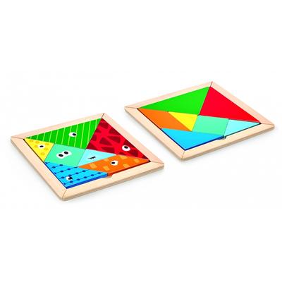 Hape Wander-Tangram, 16,2 x 16,2 x 0,7 cm, ab 3 Jahren, Holzspielzeug E1630