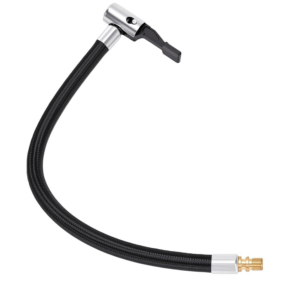 Tire Inflator Extension Tube 30cm Length Self Locking Air Nozzle Air Tire Inflator Pump Hose with M6 M8 Adapter
